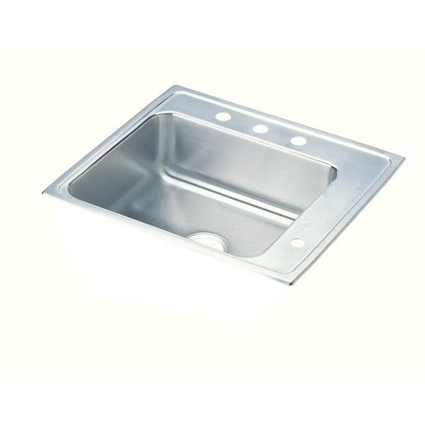 Pacemaker Stainless Steel 22 X 19-1/2 X 7-1/8 Single Bowl Top Mount Classroom Sink, Elkay, Mfr#: PSDKR2220R2